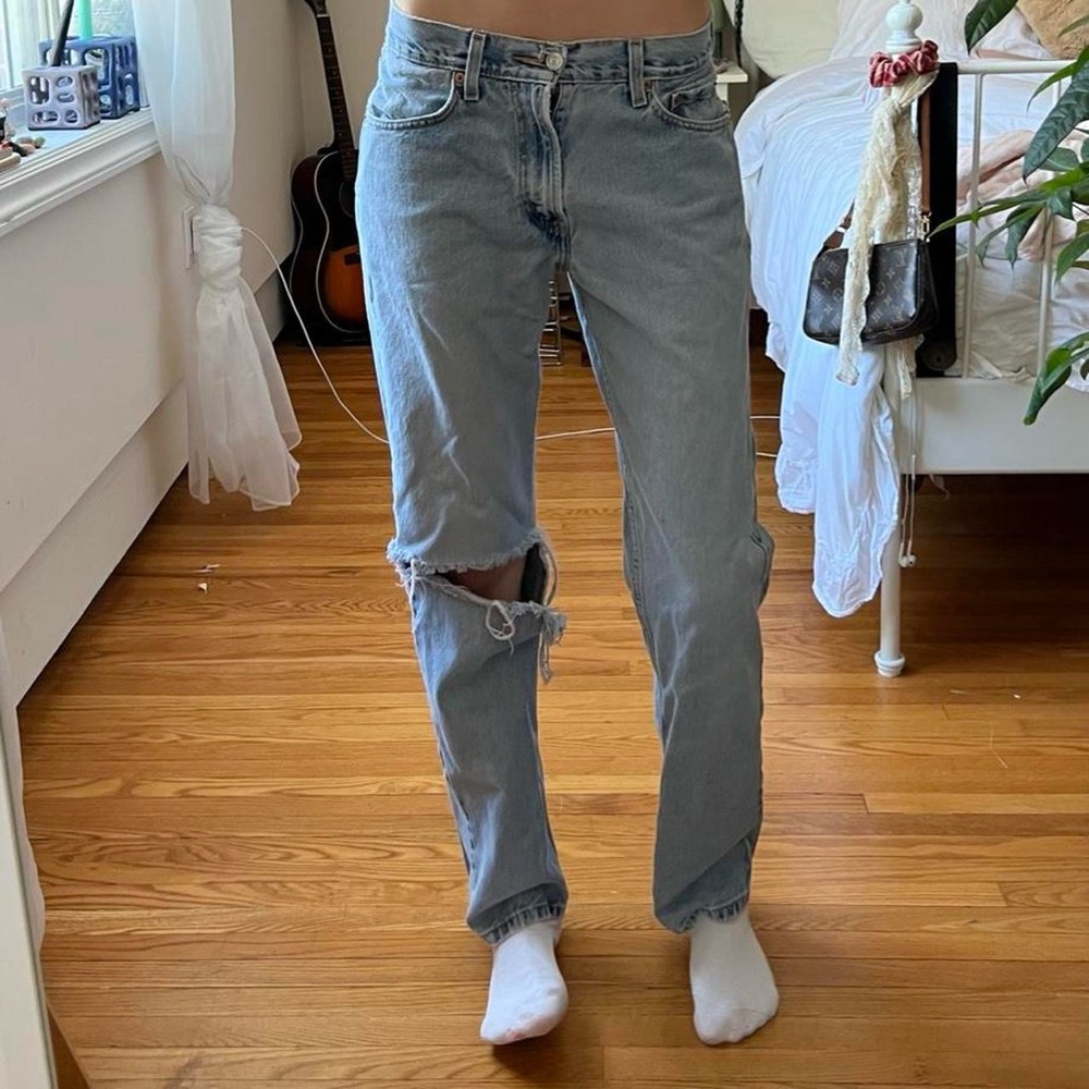 Levi's Light Blue Boyfriend Jeans 505 size small
